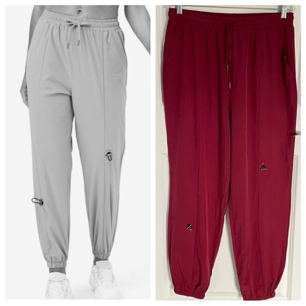 Casual Burgundy Women's Jogger Pants
